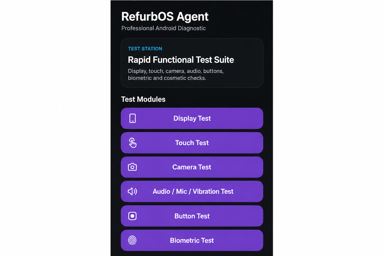 RefurbOS Android Agent modules