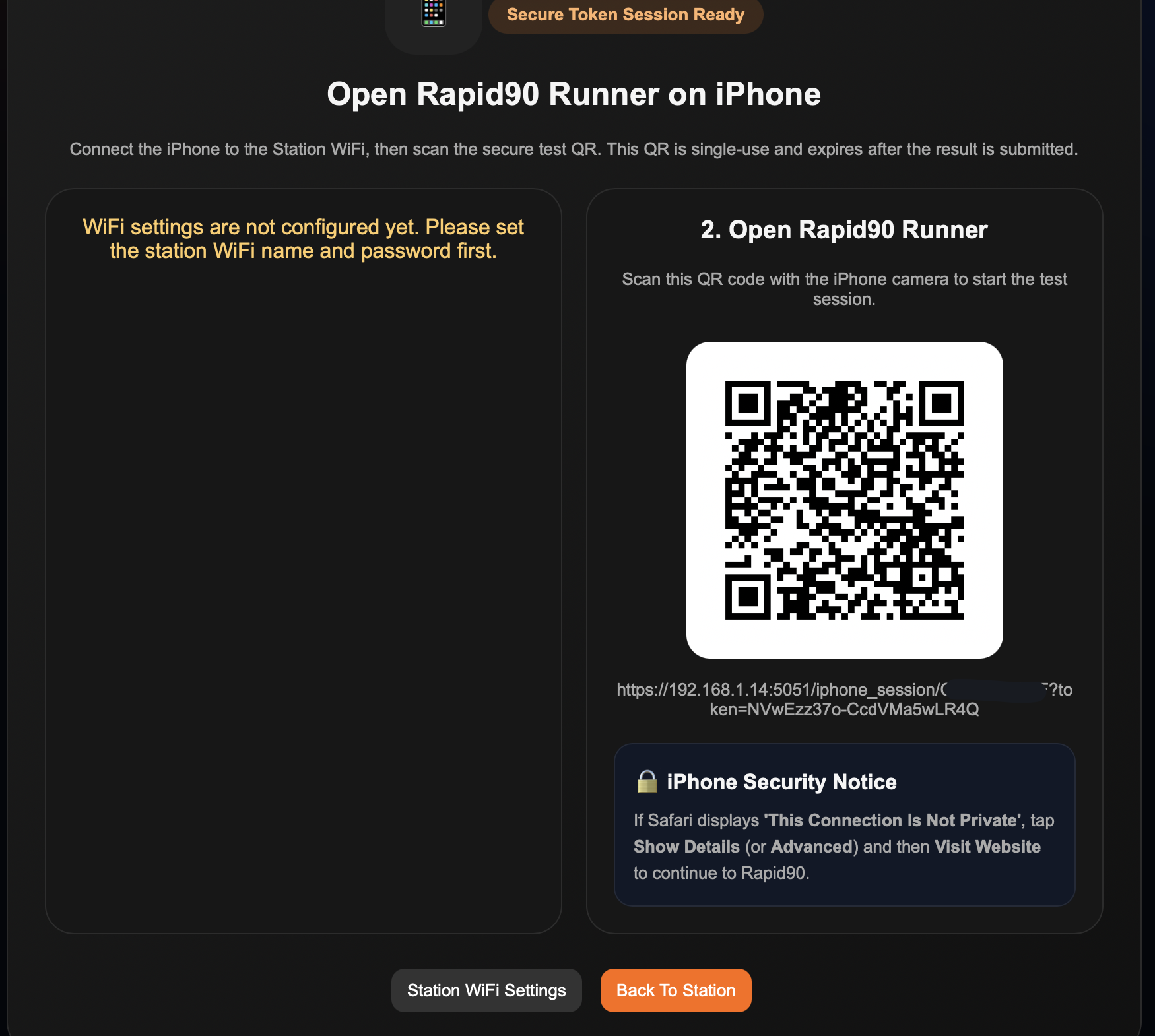 QR based iPhone workflow